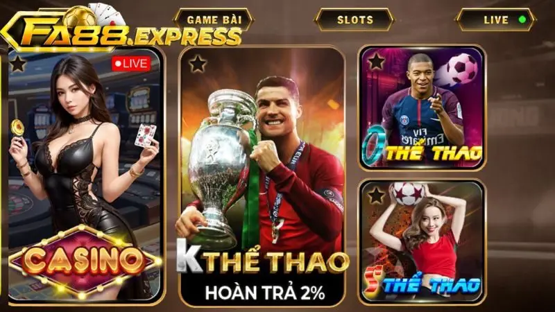 Thể thao là dịch vụ được sử dụng nhiều nhất tại FA88