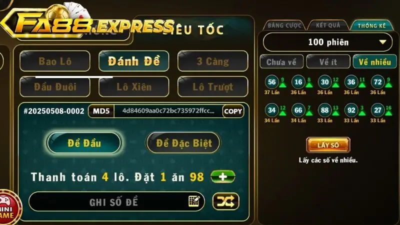 Cùng tìm hiểu về tựa game lô đề siêu tốc tại nền tảng FA88